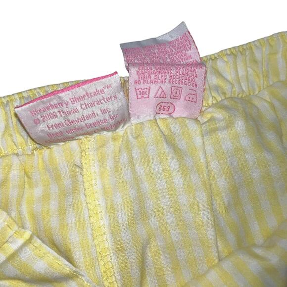 Strawberry Shortcake Y2K yellow and pink ruffled tiered gingham girls skirt 4T - Picture 3 of 6